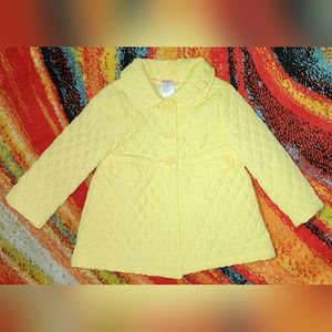 Cute Yellow Gymboree Little Girls Springtime Lightweight Quilted Jacket Buttons